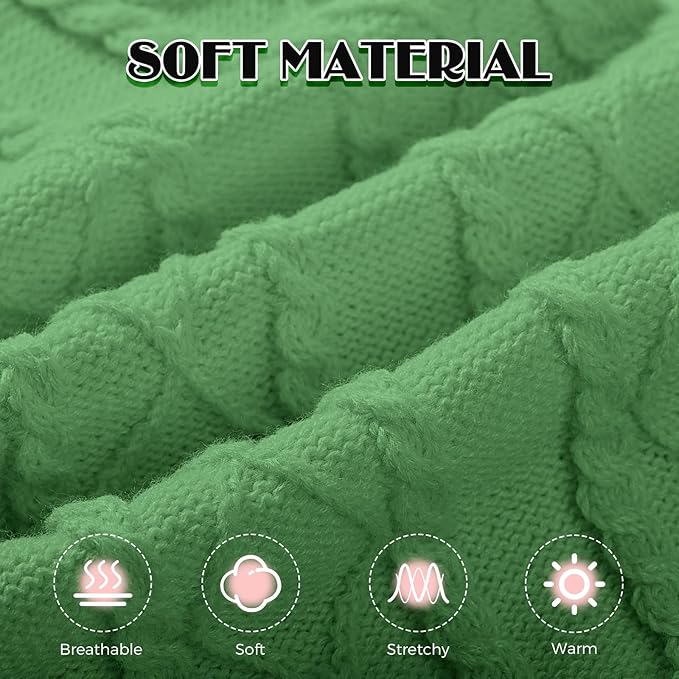Dog Sweaters for Small Medium Large Dogs Girl, Soft Warm Turtleneck Pup Dogs Shirt, Double Knitting Collar for Outdoor Playing, Warm Dog Clothes (XS,Green)