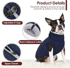 AOFITEE Winter Jacket for Extra Large Dogs, Warm Turtleneck Dog Coat with Back Zipper, Waterproof Dog Puffer Coat for Large Dogs, Pet Snowsuit Warm Snowsuit for German Shepherd, Weimar, Doberman