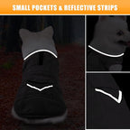 iBuddy Dog Winter Coats with Fleece Vest,Waterproof Warm Dog Snow Jacket Windproof, Reflective Adjustable Pet Dogs Cold Winter Coat for Dogs Girl Boy