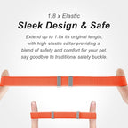 AirTag Cat Collar,Ultra Elastic Cat Tracker Collar with Apple Air Tag Holder, [Lightweight][Scratch Resistant] Stepless Adjustable GPS Pet Collar for Cats Kittens (Orange)