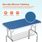 46'' Modern Blue Dog Grooming Table, Foldable Professional Grooming Table for Large Dogs, Up to 330lbs, Stainless Steel