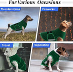 MIGOHI Dog Anxiety Relief Coat,Comfort Anxiety Vest for Dogs,Adjustable Dog Anxiety Calming Wrap for Fireworks,Thunderstorm,Travel,Separation,Anxiety Jacket for Small Dogs,XS,Green