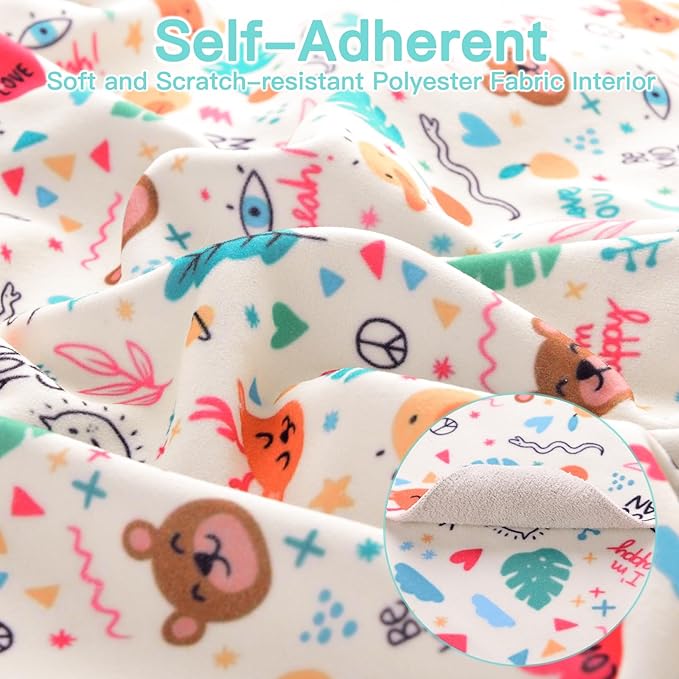 33.5" Cat Wrap for Grooming, Maximum, Self-Adherent Soft Cat Blanket for Nail Clipping, Anti-Scratch-Escape Calming Wrap, Cats Burrito Swaddle for 6-18 lbs (Panda, XX Large)