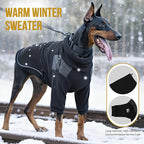OneTigris Dog Sweater - Turtleneck Thick Dog Sweater for Medium Large Dogs, Warm Clothes for Cold Weather, Soft Lightweight and Stretchy Winter Coat for Christmas Thanksgiving