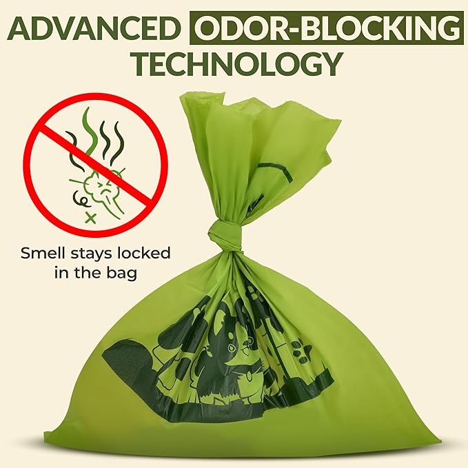 Dog & Cat Compostable Poop Bags (180 Counts w/Dispenser) - Plant Based, Enhanced Leak-Resistant, Odor-Resistant & Durable – Unscented,Sustainable Cleanup Solution –10% to Animal Rescue
