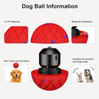 Smart Interactive Dog Toy, Automatic Moving, Bouncing and Stimulation, Silent Foam Material, IP54 Waterproof Rating, Active Rolling,Dog Ball for Medium and Large Dogs,Dog Birthday (Red)