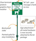 SmartSign Please Clean Up After Your Dog Sign, Dog Poop Signs for Yard 10 x 12 Inches Aluminum Sign With 3 Feet Stake
