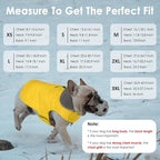 Dog Winter Coat, Waterproof Dog Jacket with Leash Hole, Reflective Adjustable Pet Snow Vest, Warm Fleece Sweater for Small Medium Large Dogs - Yellow, XL