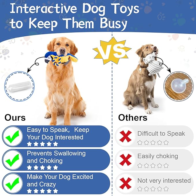 Squeaky Parrot Dog Toy with Rope Wings, Tug of War & Chew Interactive Plush Bird Toy for Small Medium Dogs, Indoor Puppy Play