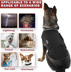Dog Anxiety Vest, Skin-Friendly Thunder Jacket for Dogs, Dog Calming Shirt for Thunder, Fireworks, Vet Visits and Separation - Keep Pet Calm Without Medicine, Fit for Small Medium Large Dogs