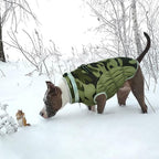 Lelepet Dog Coat Warm Dog Winter Coat Waterproof Dogs Jacket with Harness Built in Reflective Pet Fleece Vest Zip-Up Cold Weather Coats for Large Dogs Turtleneck Windproof Coats Pitbull Green Camo 2XL