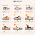 Comfort Expression Orthopedic Dog Bed for Large Dogs 38x25 Inch, Waterproof Supportive Egg Crate Foam Large Pet Bed with Removable Bolsters, Dog Couch with Washable Cover & Non-Slip Bottom, Pink