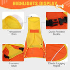 BINGPET Dog Raincoat & Jacket, Waterproof & Snowproof, Adjustable with Reflective Strips, Yellow-Orange, XL