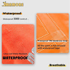 Waterproof Dog Raincoat with Reflective Strip, Adjustable Breathable Rain Coat Jacket with Leash Hole for Dogs (Orange, X-Small)