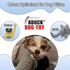 ADUCK Puppy Dog Rope Toy for Teeth Cleaning, Chew-Proof Dental Care & Interactive Training Reward | Durable Cotton Gray Elephant & Yellow Giraffe for Small & Medium Dogs