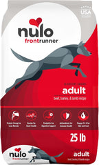 Nulo Frontrunner Ancient Grains High-Protein Dog Food, Beef, Barley, & Lamb Recipe- Natural Dry Dog Food with Probiotics, Grain-Inclusive Kibble for Adult Dogs, 25 lb Bag