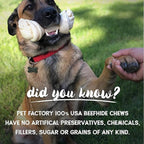 Pet Factory 100% Made in USA Beefhide 5" Chip Rolls Dog Chew Treats - Peanut Butter Flavor, 20 Count/1 Pack