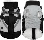 IECOii Warm Small Dog Coat Harness with D Ring - Black, Small, Zip Dog Jacket Winter Reflective, Fleece Lined Snowsuit, Pet Clothes for Yorkshire Terrier, Bichon, Shih Tzu