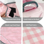 MAMORE Dog Raincoat Reversible,Waterproof Dog Rain Coat Hooded Slicker Poncho with Reflective Strip, Plaid Double Layer Rain Jacket for Small Medium Large Dogs (Pink, X-Large)