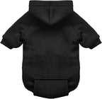 Jecikelon Winter Dog Hoodie Sweatshirts with Pockets Warm Dog Clothes for Small Dogs Chihuahua Coat Clothing Puppy Cat Custume (Black, Large)