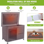 Insulation Dog House Outdoor Dog Kennle with Liner for Winter,Waterproof