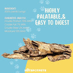 Hotspot Pets Premium Raw Dehydrated Single Ingredient Lamb Lung Dog Treats - 1lb Big Bag All-Natural, Made in USA - High Protein, Low Fat - A Rawhide Alternative for All Dogs
