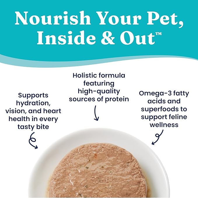 Solid Gold Wet Cat Food Pate - Healthy Canned Cat Food Pate w/Real Tuna & Sardine, Omega Fatty Acids, Vitamins & Minerals - Grain Free & Gluten Free Can Meals for Cats & Kittens - 3ct/3oz Cans