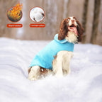 Fleece Dog Coat Pet Jacket Reflective for Cold Weather for Extra Large to Small Pets(Blue,XS)