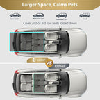 F-color SUV Cargo Liner for Dogs, Water Resistant Pet Cover Dog Seat Mat SUVs Sedans Vans with Bumper Flap Protector, Non-Slip, Large Size Universal Fit, Black