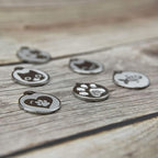 Stainless Steel Cat ID Tags - Engraved Personalized Cat Tags includes up to 4 Lines of Text with Round Heart Shape