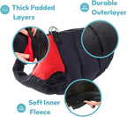 Gooby Padded Vest Dog Jacket - Blue, X-Small - Warm Zip Up Vest Fleece Jacket with Dual D Ring Leash Water Resistant for Small to Medium Dogs