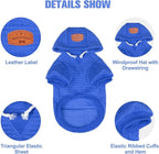 BEAUTYZOO Small Dog Hoodie Sweater with Pockets, Dog Clothes for Small Medium Dogs Boy Girl, Waffle-like Laminated Cotton Pet Coats with Hat and Leash Hole, All Weather Coat for Puppy Doggie Chihuahua