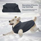 IECOii Dog Hoodie,Polar Fleece Dog Sweatshirt Fall Dogs Sweater with Hood,Warm Sweaters for Medium Dogs Boy Girl,Sleeveless Pet Hoodie Medium Size Winter Clothes for Pug,Jack Russell,Grey,M