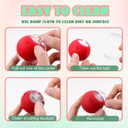 2 Packs Interactive Cat Toys for Indoor Cats, Automatic Cat Toy with Elastic Mesh Tail, Electric Rolling Ball on Carpet, Chirping and Motion Activate Cat