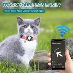 Airtag Cat Collar, Reflective Cat Collar with Apple Air Tag Holder, Breakaway GPS Tracker Pet Collar with Bell for Cat Kitten, Airtag Not Included, Pink, XS(7-9 Inch)