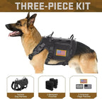 Forestpaw Dog Harness Medium Sized,Tactical Dog Harness with Handle,No Pull Military Style Service Dog Vest with Pockets Adjustable for Medium Dogs,Black,Chest 15.5-25.5"