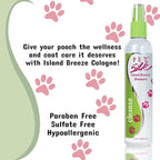 PET SILK Cologne - Pet Odor Eliminator - Dog Perfume & Deodorizer In Between Bath Wash - Clean and Fresh Smelling Fur - Conditioning & Deodorizing Qualities (Island Breeze, 11.6 oz)