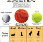Smart Interactive Dog Toy Automatic Moving Bouncing Chew Herding Ball E-TPU Material for Large and Medium-Sized Dogs Keep Them Busy USB Rechargeable (Orange)