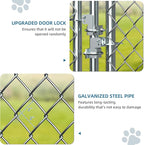 Rovibek 10X20FT Large Dog Kennel Outside, Heavy Duty Outside Dog Kennels Outdoor for Large Dogs with Secure Lock, Outdoor Pet Enclosure for Yard with Thickened Roof