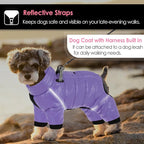 AOFITEE Dog Coat, Waterproof Dog Jacket for Winter, Warm Fullbody Dogs Snowsuit, Winter Coat for Small Dogs, Zip Up Pet Puffer Jacket Fleece Vest, Outdoor Reflective Cold Weather Pet Coats, Medium