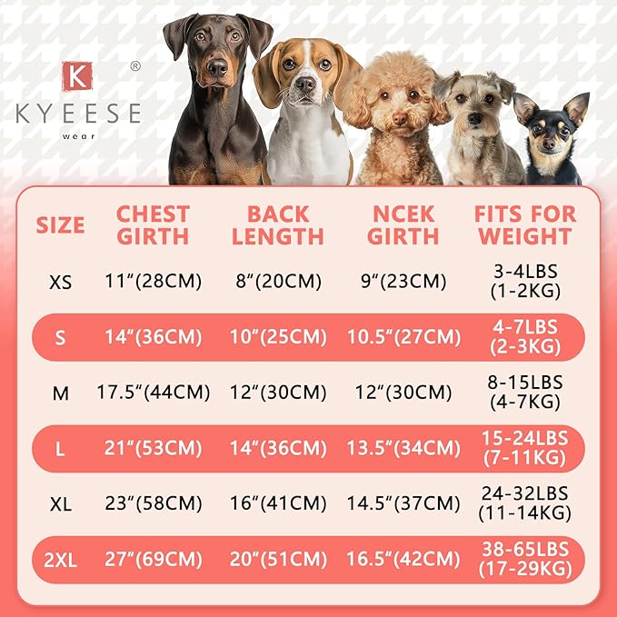 KYEESE Dog Sweater, X-Large (19-27lbs), 3# Green, High-Density Acrylic, Turtle Neck, Color Block, Medium Breeds, Fall Winter Dog Clothes
