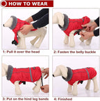 QBLEEV Warm & Waterproof Dog Coat - Reflective Turtleneck with Thick Fleece for Winter and Snow, S, M, L Dogs