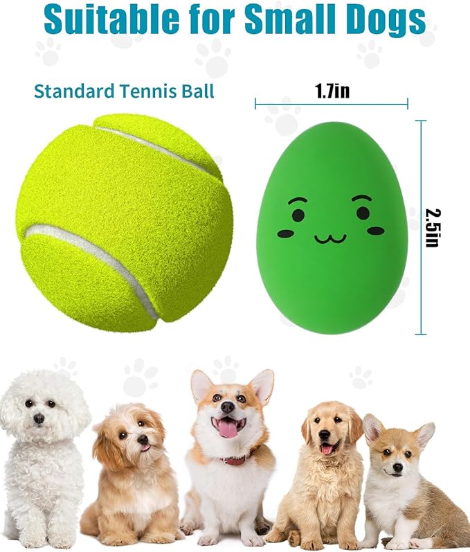 Dog Toys Squeaky, Interactive Funny Puppy Ball Pack, Latex Rubber Squeak Pet Toy Egg Balls for Puppies Small Medium Breed Dogs