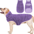 Malier Dog Winter Coat, Reversible Fleece Dog Cold Weather Coats, Windproof Warm Snow Puppy Jacket Vest Pet Clothes for Small Medium Large Dogs (Purple, Medium)