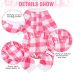 SCENEREAL Dog Pajamas for Large Sized Dogs Female - Soft, Warm Puppy Sweater Clothes, Holiday Onesie Outfits for Doggie Fall Winter Thanksgiving Christmas - Dog Jammies Pjs Indoor Outdoor, Pink