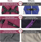 Warm Winter Coat for Dogs, Fashionable Sports Jacket with Built-in Harness, Reflective & Adjustable Pet Vest, Waterproof Windproof Apparel for Small Dogs (Purple)