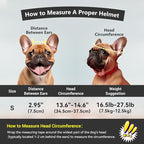 Dog Helmet and Goggles Small Breed, UV Protection Dog Goggles and Motorcycle Helmet with Ear Holes Adjustable Straps for Outdoor Biking, Black