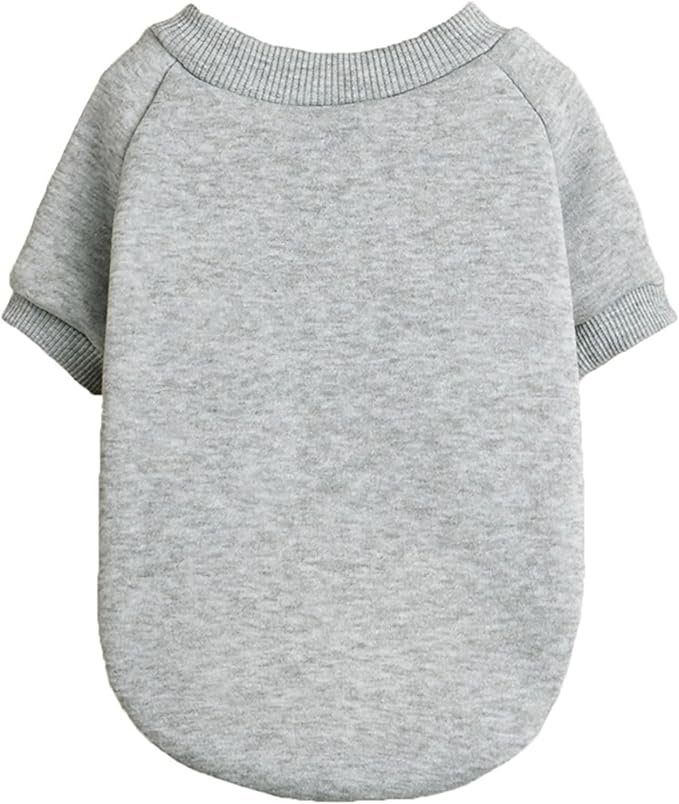 Puppy Sweater for Small Dogs Clothes Warm Winter Cat Clothe Pet Sweatshirt Knitwear Doggie Kitten Clothing, Grey, XX-Small