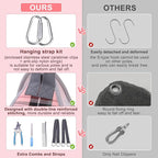 BEAUTYZOO Dog Grooming Hammock, Medium Dog Sling for Nail Trimming, Dog Hanging Harness for Claw Care with Thick Fabric Neck Support Wide Strap Restraint Cat Grooming Hammock, Pink L