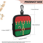 KEIAHUAN Christmas Treat Pouch for Dog Training Portable Pet Training Treat Bag with Metal Clasp & Carabiner, Pet Feed Snack Reward Pocket, Dog Poop Bag Holder, Small Coin Purse, Ugly Xmas Elf